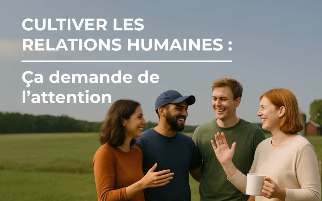 Cultiver les relations humaines : ça demande de l’attention